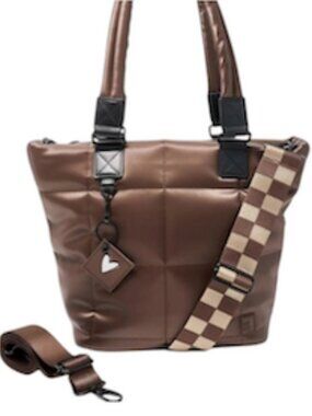 IHKWIP Checkmate Quilted Tote w/ 2 Crossbody Straps